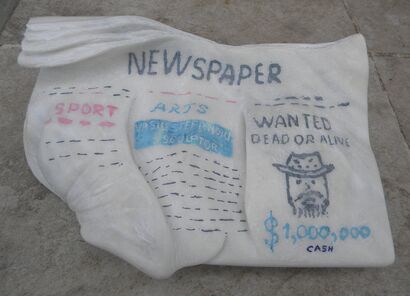 The newspaper - a memory - a Sculpture & Installation Artowrk by Vasile Stefanoiu